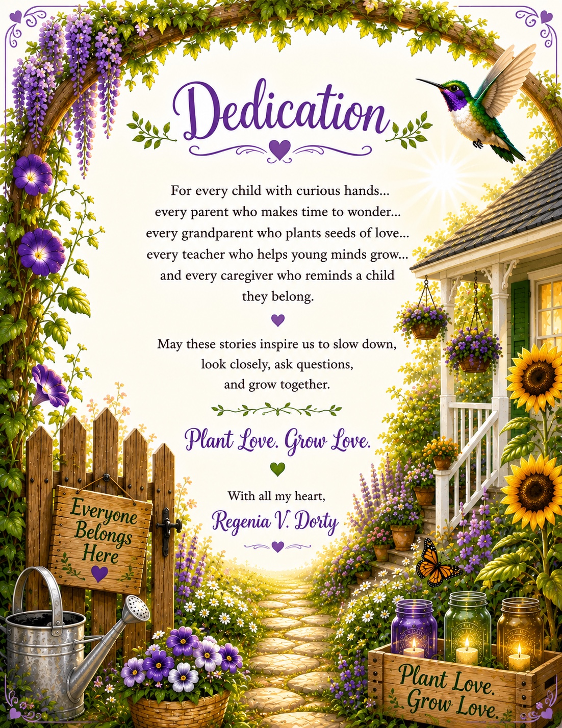 Dedication to every child, parent, grandparent, teacher, and caregiver