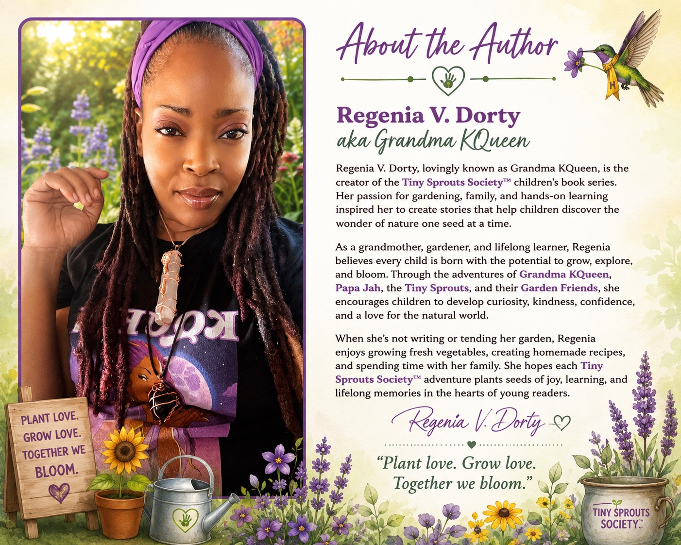 About author Regenia V. Dorty, also known as Grandma KQueen